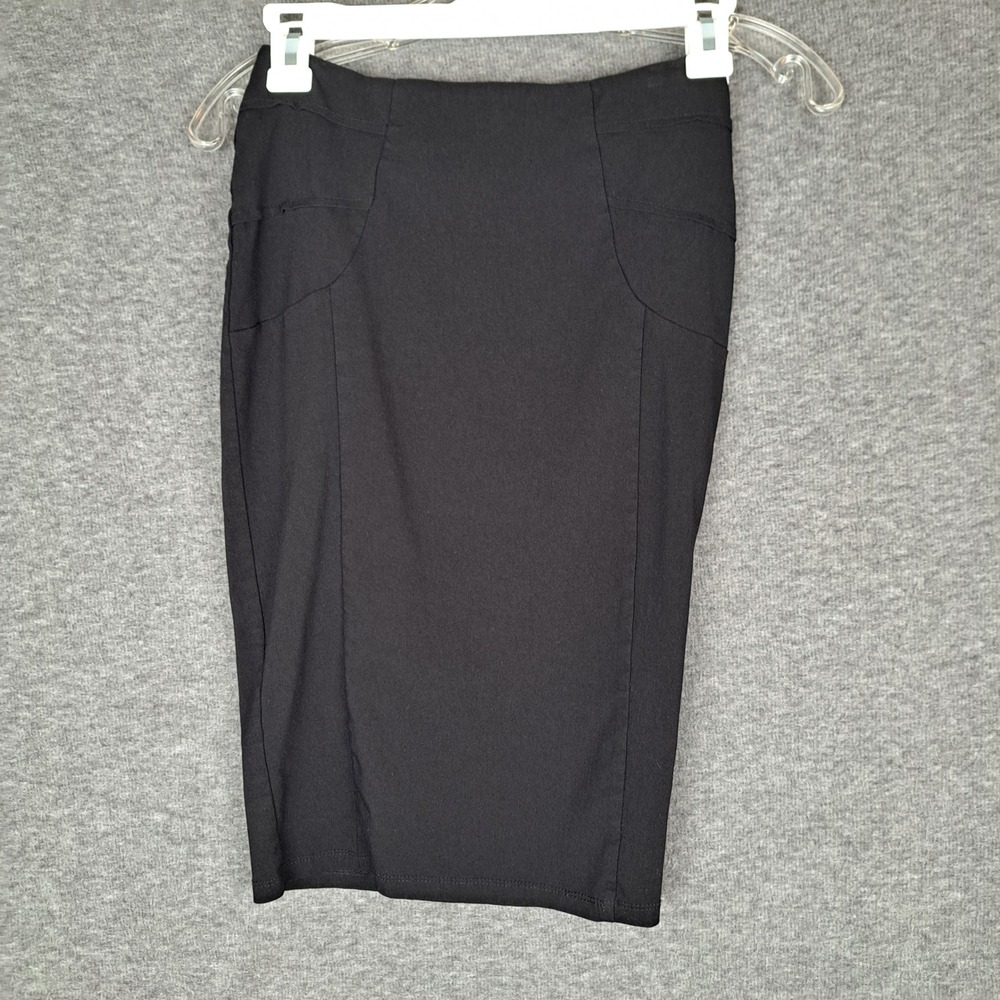 Charlotte Russe Pencil Skirt Women Small Black Exposed Back Zipper High Waist